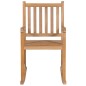 vidaXL Sedia a Dondolo con Cuscino Blu in Massello di Teak vidaXL Sedia a Dondolo con Cuscino Blu in Massello di Teak