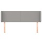 Testiera ad Orecchio Grigio Chiaro 147x16x78/88 cm in Tessuto Testiera ad Orecchio Grigio Chiaro 147x16x78/88 cm in Tessuto