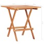 vidaXL Set da Bistrot 3 pz con Cuscini a Quadri Rossi Massello di Teak