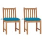 vidaXL Sedie da Giardino 2 pz con Cuscini in Legno Massello di Teak vidaXL Sedie da Giardino 2 pz con Cuscini in Legno Massello di Teak