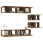 Set di Mobili Porta TV 6 pz Rovere Fumo in Legno Multistrato Set di Mobili Porta TV 6 pz Rovere Fumo in Legno Multistrato