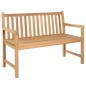vidaXL Panca da Giardino con Cuscino Azzurro 120 cm Massello di Teak vidaXL Panca da Giardino con Cuscino Azzurro 120 cm Massello di Teak