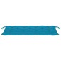 vidaXL Panca da Giardino con Cuscino Azzurro 120 cm Massello di Teak vidaXL Panca da Giardino con Cuscino Azzurro 120 cm Massello di Teak