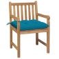 vidaXL Sedie da Giardino 2 pz con Cuscini Azzurro in Massello di Teak vidaXL Sedie da Giardino 2 pz con Cuscini Azzurro in Massello di Teak