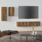 Set di Mobili Porta TV 4 pz Rovere Fumo in Legno Multistrato Set di Mobili Porta TV 4 pz Rovere Fumo in Legno Multistrato