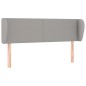 Testiera ad Orecchio Grigio Chiaro 147x23x78/88 cm in Tessuto Testiera ad Orecchio Grigio Chiaro 147x23x78/88 cm in Tessuto
