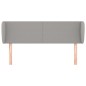 Testiera ad Orecchio Grigio Chiaro 147x23x78/88 cm in Tessuto Testiera ad Orecchio Grigio Chiaro 147x23x78/88 cm in Tessuto