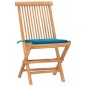 vidaXL Set da Pranzo Giardino Pieghevole 3 pz Cuscino Massello di Teak vidaXL Set da Pranzo Giardino Pieghevole 3 pz Cuscino Massello di Teak
