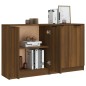 Credenze 2 pz Rovere Marrone 60x30x70 cm in Legno Multistrato Credenze 2 pz Rovere Marrone 60x30x70 cm in Legno Multistrato