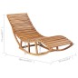 vidaXL Lettino Prendisole a Dondolo con Cuscino in Massello di Teak vidaXL Lettino Prendisole a Dondolo con Cuscino in Massello di Teak
