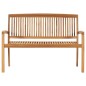 vidaXL Panchina da Giardino Impilabile e Cuscino 128,5cm Teak Massello vidaXL Panchina da Giardino Impilabile e Cuscino 128,5cm Teak Massello
