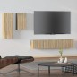 Set di Mobili Porta TV 4 pz Rovere Sonoma in Legno Multistrato Set di Mobili Porta TV 4 pz Rovere Sonoma in Legno Multistrato