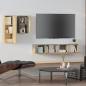 Set di Mobili Porta TV 4 pz Rovere Sonoma in Legno Multistrato Set di Mobili Porta TV 4 pz Rovere Sonoma in Legno Multistrato