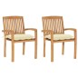 vidaXL Sedie da Giardino 2pz con Cuscini Bianco Crema in Teak Massello vidaXL Sedie da Giardino 2pz con Cuscini Bianco Crema in Teak Massello