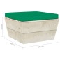 vidaXL Ottomana da Giardino su Pallet con Cuscino in Legno di Abete vidaXL Ottomana da Giardino su Pallet con Cuscino in Legno di Abete