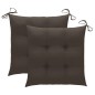 vidaXL Sedie da Giardino 2 pz Cuscini Grigio Talpa in Teak Massello vidaXL Sedie da Giardino 2 pz Cuscini Grigio Talpa in Teak Massello