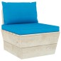 vidaXL Set Divani da Giardino su Pallet 4 pz con Cuscini Legno Abete vidaXL Set Divani da Giardino su Pallet 4 pz con Cuscini Legno Abete