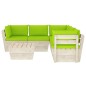 vidaXL Set Divani da Giardino su Pallet 6 pz con Cuscini Legno Abete