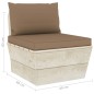 vidaXL Set Divani da Giardino su Pallet 6 pz con Cuscini Legno Abete vidaXL Set Divani da Giardino su Pallet 6 pz con Cuscini Legno Abete
