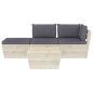 vidaXL Set Divani da Giardino su Pallet 4 pz con Cuscini Legno Abete vidaXL Set Divani da Giardino su Pallet 4 pz con Cuscini Legno Abete