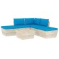 vidaXL Set Divani da Giardino su Pallet 6 pz con Cuscini Legno Abete vidaXL Set Divani da Giardino su Pallet 6 pz con Cuscini Legno Abete