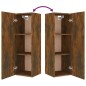Set di Mobili Porta TV 4 pz Rovere Fumo in Legno Multistrato