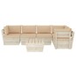 vidaXL Set Divani da Giardino su Pallet 6 pz con Cuscini Legno Abete vidaXL Set Divani da Giardino su Pallet 6 pz con Cuscini Legno Abete