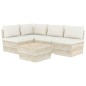 vidaXL Set Divani da Giardino su Pallet 5 pz con Cuscini Legno Abete vidaXL Set Divani da Giardino su Pallet 5 pz con Cuscini Legno Abete