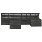 vidaXL Set Divani da Giardino su Pallet 6 pz Legno Pino Grigio Scuro vidaXL Set Divani da Giardino su Pallet 6 pz Legno Pino Grigio Scuro