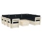 vidaXL Set Divani da Giardino su Pallet 9 pz con Cuscini Legno Abete vidaXL Set Divani da Giardino su Pallet 9 pz con Cuscini Legno Abete