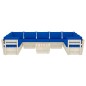 vidaXL Set Divani da Giardino su Pallet 10 pz con Cuscini Legno Abete vidaXL Set Divani da Giardino su Pallet 10 pz con Cuscini Legno Abete