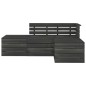 vidaXL Set Divani da Giardino su Pallet 4 pz Legno Pino Grigio Scuro