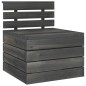 vidaXL Set Divani da Giardino su Pallet 4 pz Legno Pino Grigio Scuro