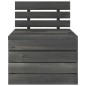 vidaXL Set Divani da Giardino su Pallet 4 pz Legno Pino Grigio Scuro