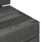 vidaXL Set Divani da Giardino su Pallet 4 pz Legno Pino Grigio Scuro