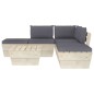 vidaXL Set Divani da Giardino su Pallet 6 pz con Cuscini Legno Abete vidaXL Set Divani da Giardino su Pallet 6 pz con Cuscini Legno Abete