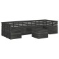 vidaXL Set Divani da Giardino su Pallet 7 pz Legno Pino Grigio Scuro vidaXL Set Divani da Giardino su Pallet 7 pz Legno Pino Grigio Scuro