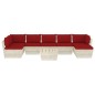 vidaXL Set Divani da Giardino su Pallet 8 pz con Cuscini Legno Abete vidaXL Set Divani da Giardino su Pallet 8 pz con Cuscini Legno Abete