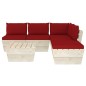 vidaXL Set Divani da Giardino su Pallet 6 pz con Cuscini Legno Abete vidaXL Set Divani da Giardino su Pallet 6 pz con Cuscini Legno Abete