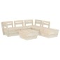 vidaXL Set Divani da Giardino su Pallet 6 pz in Legno Abete Impregnato