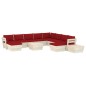 vidaXL Set Divani da Giardino su Pallet 12 pz con Cuscini Legno Abete vidaXL Set Divani da Giardino su Pallet 12 pz con Cuscini Legno Abete