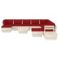 vidaXL Set Divani da Giardino su Pallet 12 pz con Cuscini Legno Abete vidaXL Set Divani da Giardino su Pallet 12 pz con Cuscini Legno Abete