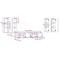 Set di Mobili Porta TV 6 pz Rovere Sonoma in Legno Multistrato Set di Mobili Porta TV 6 pz Rovere Sonoma in Legno Multistrato