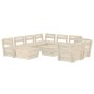 vidaXL Set Divani da Giardino su Pallet 10 pz in Legno Abete Impregnato vidaXL Set Divani da Giardino su Pallet 10 pz in Legno Abete Impregnato