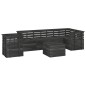 vidaXL Set Divani da Giardino su Pallet 7 pz Legno Pino Grigio Scuro vidaXL Set Divani da Giardino su Pallet 7 pz Legno Pino Grigio Scuro