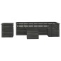 vidaXL Set Divani da Giardino su Pallet 7 pz Legno Pino Grigio Scuro vidaXL Set Divani da Giardino su Pallet 7 pz Legno Pino Grigio Scuro