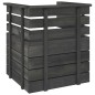 vidaXL Set Divani da Giardino su Pallet 7 pz Legno Pino Grigio Scuro vidaXL Set Divani da Giardino su Pallet 7 pz Legno Pino Grigio Scuro