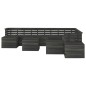 vidaXL Set Divani da Giardino su Pallet 12 pz Legno Pino Grigio Scuro vidaXL Set Divani da Giardino su Pallet 12 pz Legno Pino Grigio Scuro