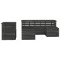 vidaXL Set Divani da Giardino su Pallet 6 pz Legno Pino Grigio Scuro vidaXL Set Divani da Giardino su Pallet 6 pz Legno Pino Grigio Scuro