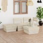vidaXL Set Divani da Giardino su Pallet 4 pz in Legno Abete Impregnato vidaXL Set Divani da Giardino su Pallet 4 pz in Legno Abete Impregnato